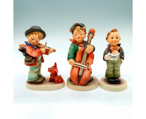 Soloist: 2.25"L x 2.25"W x 4.75"H. Puppy Love: 3.25"L x 2.25"W x 5"H. Sweet Music: 2.75"L x 2.75"W x 5.25"H. M. I. Hummel ins