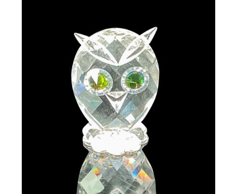 From the Feathered Beauties theme group, this wise little bird showcases a clear faceted crystal body and captivating big gre