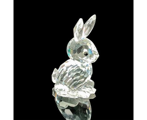 Lead crystal part of In a Summer Meadow series, made with pointy ears and jet crystal eyes. Swarovski etched backstamp. This 
