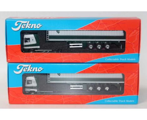A Tekno 1/50 scale road transport diecast group to include a Van Triest model of a Scania V8 tractor unit with rear tipper tr