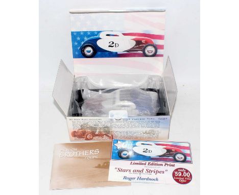 A GMP model No. 14101 1/18 scale limited edition model of a 1934 Pearson Brothers Coupe, housed in the original Hot Rod Magaz