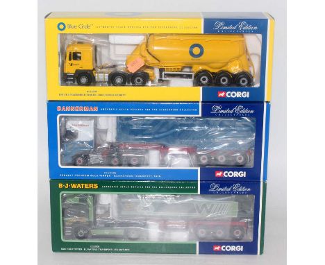 A Corgi Hauliers of Renown 1/50 scale road transport diecast group, three examples to include Ref. Nos. CC12709, CC12008, and
