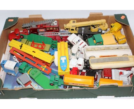 One tray containing a quantity of mixed playworn diecast to include Dinky Toys, Matchbox Kingsize and others, examples to inc