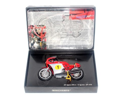 A Minichamps model No. 122700001 Classic Bike series No. 18 1/12 scale model of an NV Agusta 500CCM motorcycle, housed in the