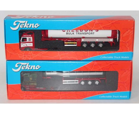 A Tekno 1/50 scale road haulage diecast group to include a Creedons Bulk Transport Volvo FH12 Globetrotter 420 tractor unit w