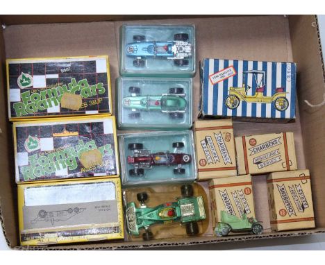 A collection of various mixed boxed diecast to include Charbens, Aim, Ziss, and others, examples to include a Charbens 1910 2