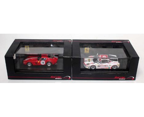 A Redline Models by Minimax 1/43 scale boxed racing car diecast group to include Ref. No. RL136 Ferrari F430 GT Team GP Sport