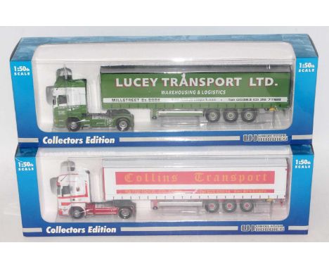 A Universal Hobbies limited edition 1/50 scale road transport diecast group to include a Collins Transport Scania 420 tractor