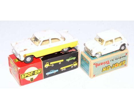 A Spot-On boxed diecast group to include a No. 100SL Ford Zodiac finished in white and yellow together with a boxed Spot-On A