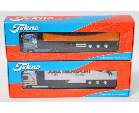 A Tekno 1/50 scale road transport diecast group to include a Ruud Sneeples Scania V8 530 Topline tractor unit with Hapag-Lloy