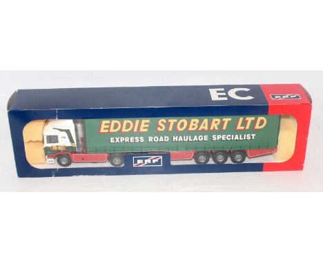 A Tekno 1/50 scale Eddie Stobart Ltd 'The British Collection' No. 50 model of an ERF EC series tractor unit with curtainside 