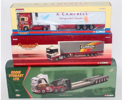 A Corgi Hauliers of Renown 1/50 scale road transport diecast group, three boxed as issued examples, to include Ref. Nos. CC13