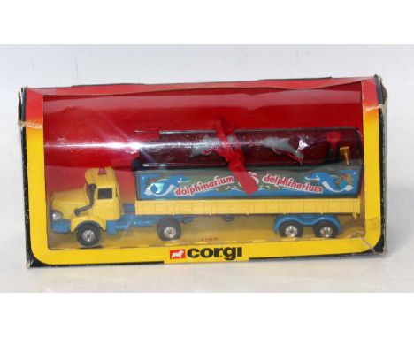 A Corgi Toys No. 1164 Dolphinarium tractor unit and trailer, appears complete with all accessories and housed in the original