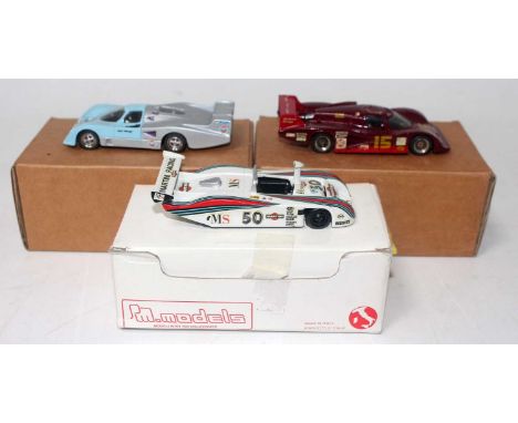An Esdo, Tenariv, and PM Models 1/43 scale resin and white metal Le Mans race car group, all kit built examples to include a 