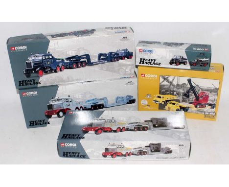 A Corgi Toys Heavy Haulage and Building Britain 1/50 scale commercial vehicle group, five boxed examples to include Ref. Nos.