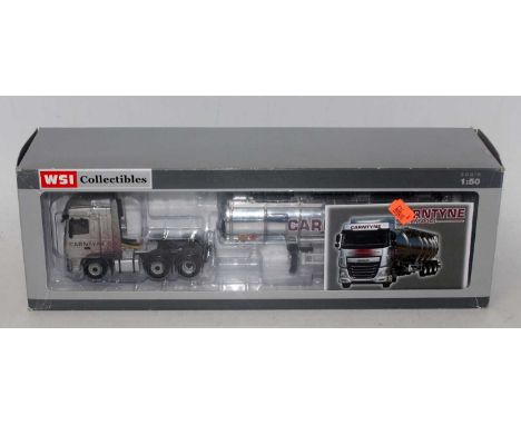 A WSI Collectables model No. 02-1686 1/50 scale limited edition highly detailed model of a Carntyne DAF XF Spacecab with thre