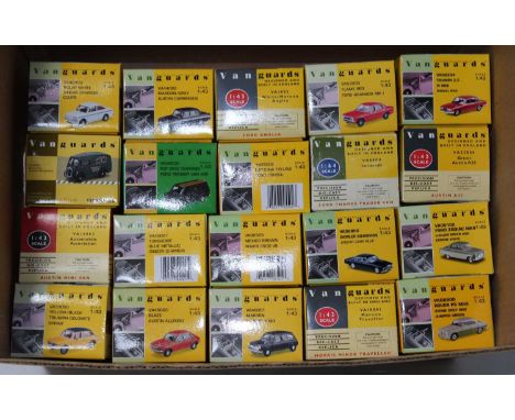20 various boxed as issued Vanguards 1/43 scale diecast saloons and commercial vehicles to include a Daimler Sovereign, a For