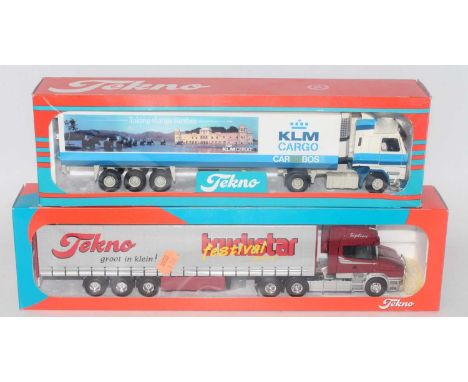 A Tekno 1/50 scale road haulage diecast group to include a Scania T cab Tekno Truck Star Festival 2003, limited edition relea