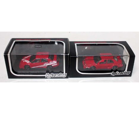 An HPI Racing 1/43 scale boxed diecast group, two examples to include an Alfa Romeo 155 V6 TI race car, together with an Alfa
