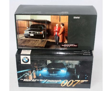 A Minichamps (UT Models) 1/24 and 1/18 scale boxed James Bond 007 diecast group to include a Tomorrow Never Dies BMW 750IL, a