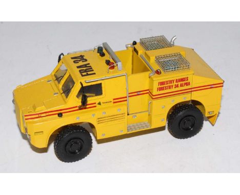 A CYP Models of Cyprus 1/50 scale resin factory built model of a Fire King, Australian Bush Fire vehicle, finished in yellow 