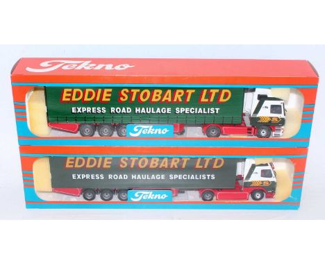 A Tekno 1/50 scale Eddie Stobart Limited road transport diecast group to include a No. 74 British Collection Mercedes Benz tr