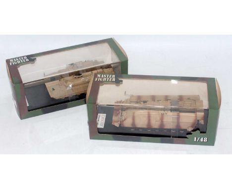 A Master Fighter Models by Gasoline boxed military resin factory hand built military vehicle group to include a Nexter Le Cle