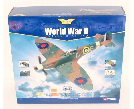 A Corgi Aviation Archive model No. AA33903 1/32 scale model of a Super Marine Spitfire Mk2A, housed in the original polystyre