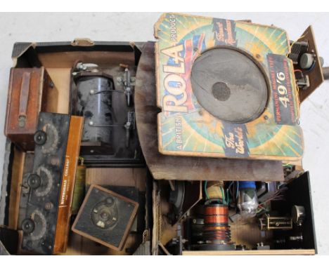 A large collection of valve radio parts and scientific instruments (3).