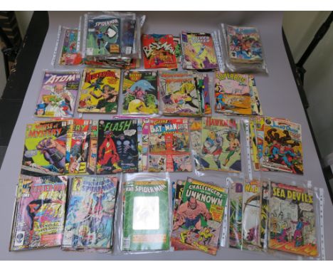 Box of US comics Marvel &amp; DC mostly vintage and some modern titles include; Spider-man #26 (30th Anniversary lenticular c