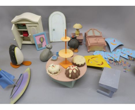 Pingu original prop stop-motion animation models including the screen used characters, furniture, costumes and multiple scene
