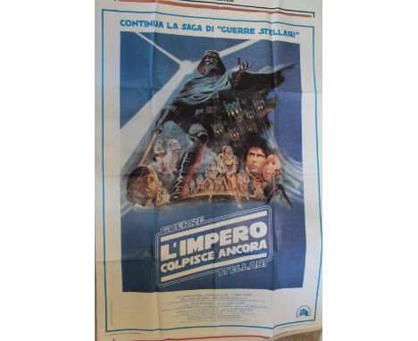 Film posters all folded titles include "Raiders of the Lost Ark" Italian RR82 1 panel, "Indiana Jones and the Temple of Doom"