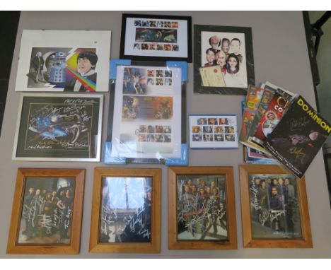 Star Trek and other Sci Fi movie framed and signed photos of cast members including Star Trek Enterprise plus Star Trek Voyag