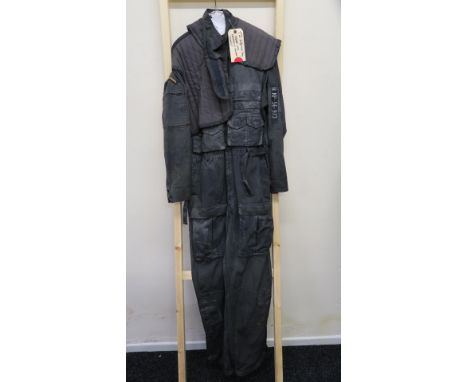 "Terminator 2: Judgment Day" (1991) Future War Resistance Soldier jumpsuit from James Cameron's sci-fi film starring Arnold S