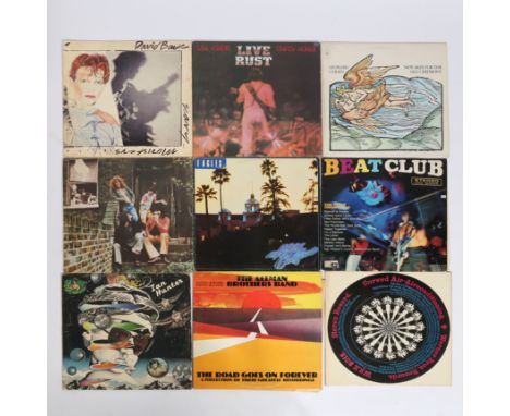 25+ in total, often UK/ EU pressings, including The Who, Leonard Cohen, Eagles, Strawbs, Bob Dylan, Slade, David Bowie, Neil 