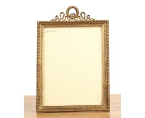 19th Century Ormolu, ornate frame with easel back, with ribbon and wreath decoration to the top, impressed numbers 1801 to th