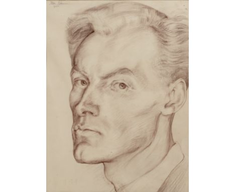 John Norman (20th Century English School) 'Portrait of the designer Oliver Messel (1904-1978)', sketch, dated 1944 lower left
