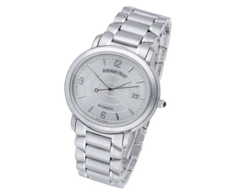 Audemars Piguet. A white gold automatic wristwatch with date and bracelet, Ref. 14908, Millenary, circa 2000. Movement: cal. 
