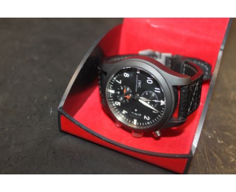 A GENTS WATCH MARKED IWC SHAFFHAUSEN PILOT'S WATCH TOP GUN *BEING SOLD ON BEHALF OF A CHARITY AND NO CERTIFICATES ARE PRESENT