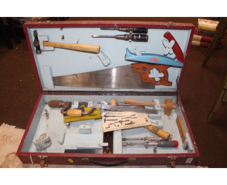 A CASED SET OF HAND TOOLS