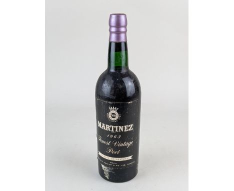 A bottle of Martinez 1963 Finest Vintage port 