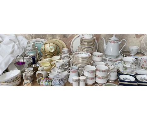 A Susie Cooper for wedgwood part coffee set together with a Paragon part tea and dinner set, other part tea sets, collectors 