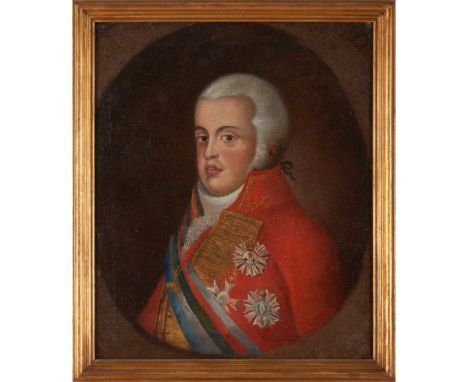 Portuguese school, 19th century (1st quarter)King D. João VI Portrait (1767-1826) after the original by Domenico Pellegrini (