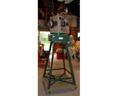 Forkbeard Fantasy - The Galloping Demon (1999) - an oversized stylized steampunk style projector, that serves as a moving art