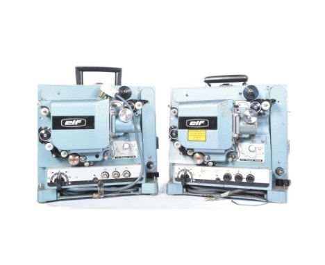 Forkbeard Fantasy - two original vintage blue Elf 16mm projectors, one model RN-1, the other unknown. With cases. All as used