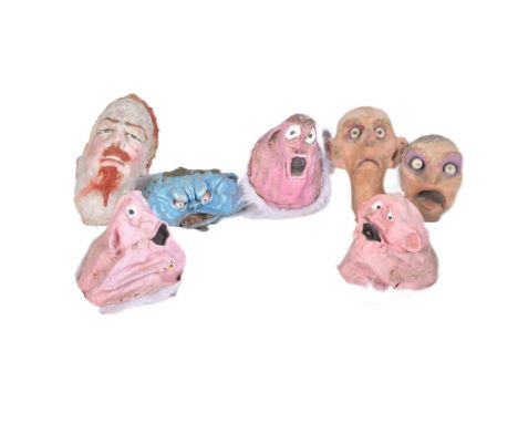 Forkbeard Fantasy - a collection of x7 assorted latex rubber moulded puppet / theatrical heads. Various sizes, and used in va