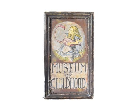 Forkbeard Fantasy - Museum of Childhood&nbsp;- Barbers Of Surreal (1998) - a custom made stage prop sign, hand-painted over p