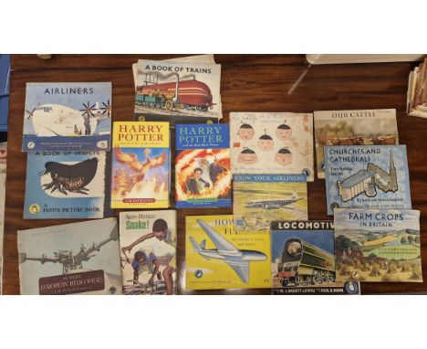 Vintage Puffin Children's Book Assortment + Two Harry Potter First Edition Books