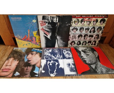 Rolling Stones Collection of 1970's into 1980's Vinyl LP Records 