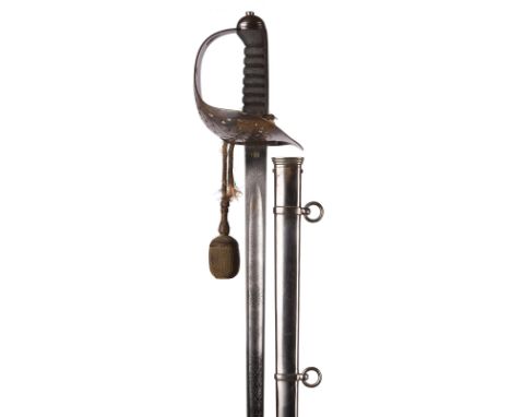 A Victorian 1897 pattern infantry officer's sword, blade 32.5 in., etched with royal cyher and retailer's name of S.J. Pillin